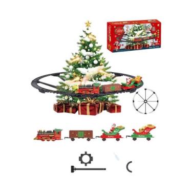 Imagem de Conjunto De Trem Elétrico De Natal Para Crianças Com Luzes E Música, D