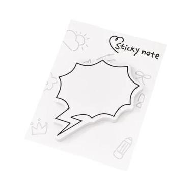 Imagem de Blocos De Notas Adesivas Minimalistas Com Bolhas De Fala Fofas, 30 Fol