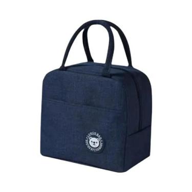 Imagem de Bolsa Térmica Isolada Para Almoço Com Papel Alumínio, Pacote De Gelo P