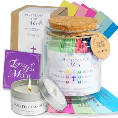 Imagem de 108 frascos de presentes de versículo da Bíblia, presentes cristãos para mulheres de filhas, filho - presente de nova mãe, sogra - frasco de bíblia para mulheres - 108 escrituras inspiradoras de vidro
