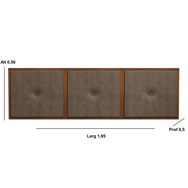 Imagem de Painel Cabeceira Box King 1,95 Madeira Suede Marrom - Comprar Moveis em Casa