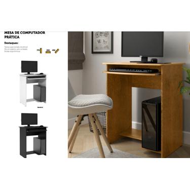 Imagem de Mesa de Computador Pratica cor Freijó - Comprar Moveis em Casa