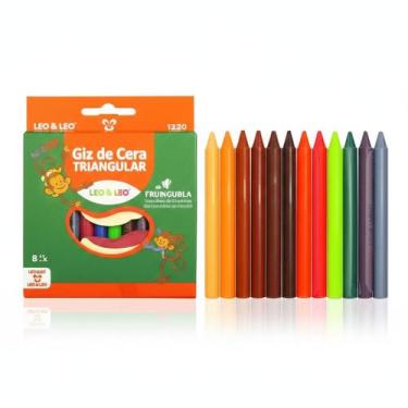 Imagem de Giz De Cera  Leo&Leo  TRIANGULAR  12 Cores