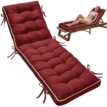 Imagem de AMCATON Almofada dobrável para espreguiçadeira de secagem rápida - Almofada de assento para espreguiçadeira ao ar livre com espuma desfiada para móveis de pátio, cadeiras de deque, beira da piscina