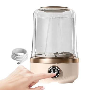 Imagem de Mini máquina de lavar roupa | Lavadora de roupa íntima recarregável com 3 engrenagens | Máquina de lavar meias sem fio de 2L | para tecidos delicados, meias, sutiãs, toalhas, apartamento, acampamento