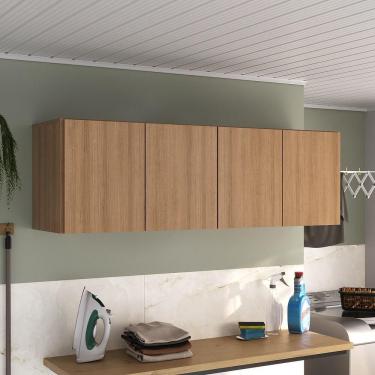 Imagem de Armário De Lavanderia Aéreo Multiuso 4 Portas Multimóveis Mp5042 Rustic Rustic