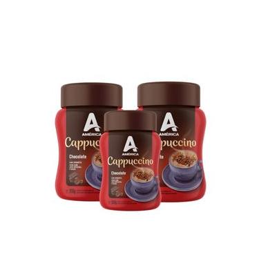 Imagem de Kit 3 Potes Cappuccino América Chocolate 200g