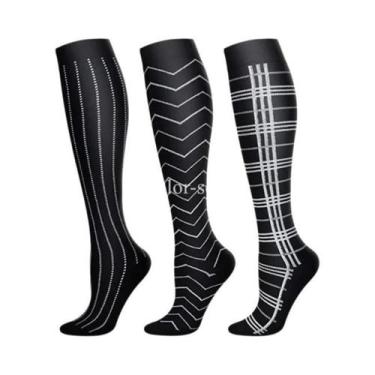 Imagem de Meias De Compressão Médicas Para Mulheres, 3 a 6 Pares, Meias Esportiv