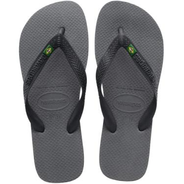 Imagem de Havaianas Chinelo feminino Brasil - Sandálias femininas primavera e verão, Aço cinza, 35