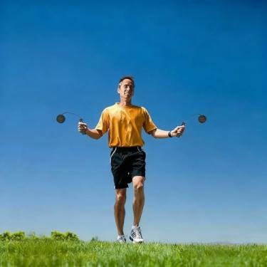 Imagem de Corda de pular sem fio com alças pesadas para exercícios físicos domésticos e internos