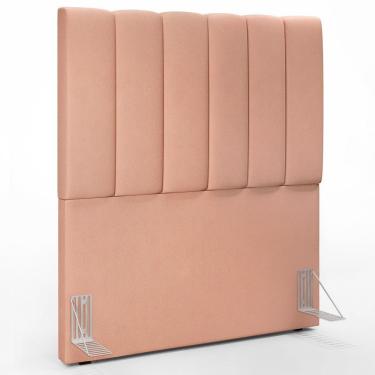 Imagem de Cabeceira Cama Box Solteiro 100 Cm Dália W01 Linho Rosê