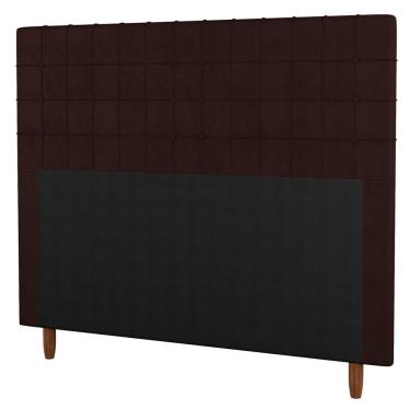 Imagem de Cabeceira Cama Box Casal Queen Size Parisis 160cm Sintético Marrom - Desk Design