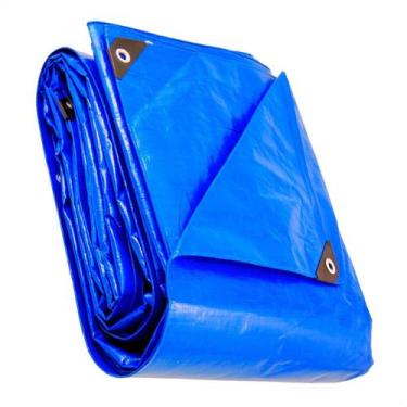 Imagem de Lona Plástica Polietileno 2x2 Azul Reforçada Guepar