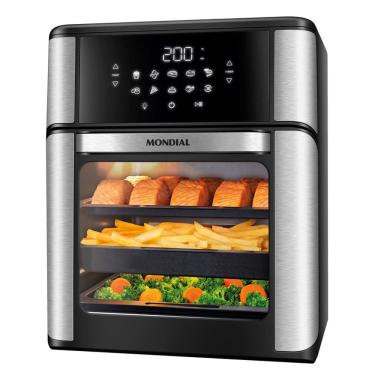 Imagem de Fritadeira Elétrica Air Fryer Mondial Forno Oven AFON-12L-BI-BC 12L Preta/Inox - 220V