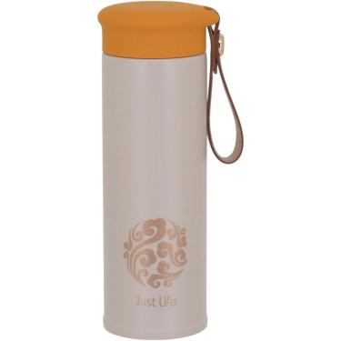 Imagem de Garrafa Térmica 20X6X6 cm 450ml Inox Bege Parede Dupla Just Life