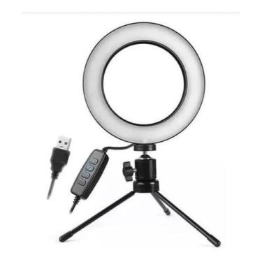 Imagem de Iluminador Ring Light 16Cm Usb Led Misto 3500K 5500K + Trip - Nao Info