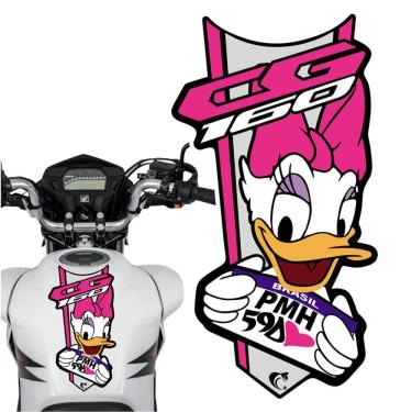 Imagem de Adesivo Faixa Gravata Sem Resina Moto Cg 150/160 Margarida Rosa Cor Cg 160