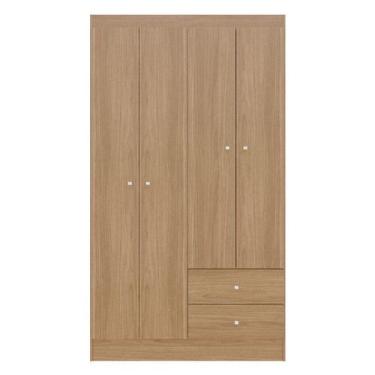 Imagem de Guarda Roupa Solteiro Versa 4 Portas Freijó Fosco - Kits Parará - Kit'