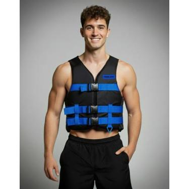 Imagem de Colete Flutuador Simetria Spectrum, Azul, G (Até 90Kg)