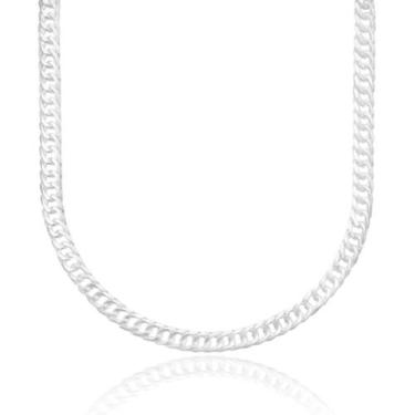 Imagem de Colar Feminino Grumet Dupla Fino 4,8mm Banhado A Prata 925 - Tropical 