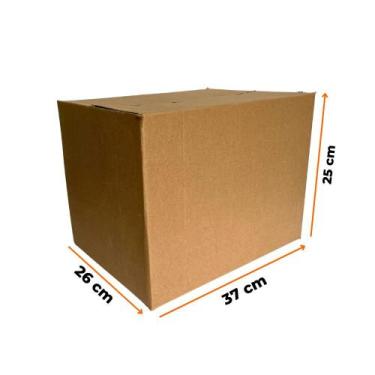 Imagem de 20 caixas de papelão 37x26x25 cm - Web Caixas RP