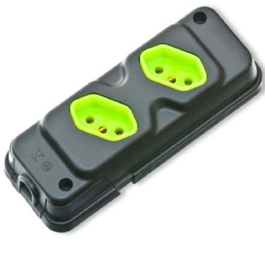 Imagem de Tomadas Em Barra Robust 2T 2P+T 20A Preto Com Verde - 28310200117 - FI