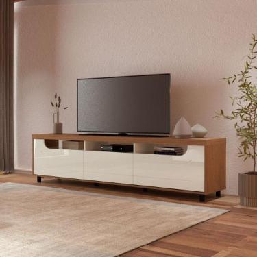 Imagem de Rack para TV Até 75 Polegadas Mercury 2 Portas 1 Gaveta Cinamomo/Off W