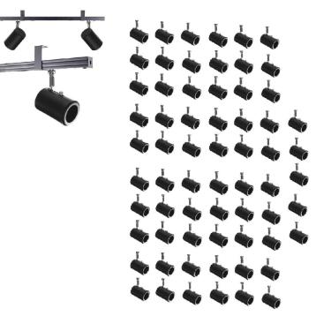 Imagem de Kit 65 Spot Trilho Perfilado Eletro calha Par20 Bulbo OL8