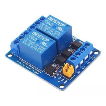 Imagem de Módulo Rele 5V 10A 2 Canais Com Borne Kre Para Esp32 - OEM
