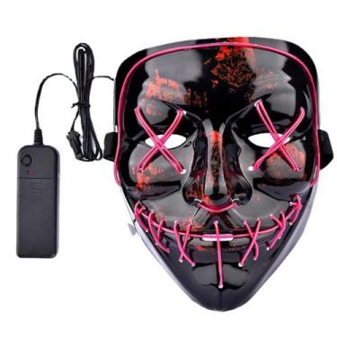 Imagem de Fantasia de carnaval de Halloween Mask El Glowing Line Cold Light - yi