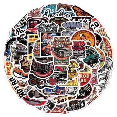 Imagem de Adesivos modificados Retros Classics Cars Waterproof (50 unidades) - y