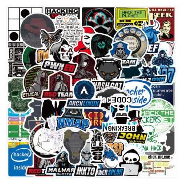 Imagem de Adesivos Hackers Programmers Vinil impermeável 50 unidades/lote - yiwe