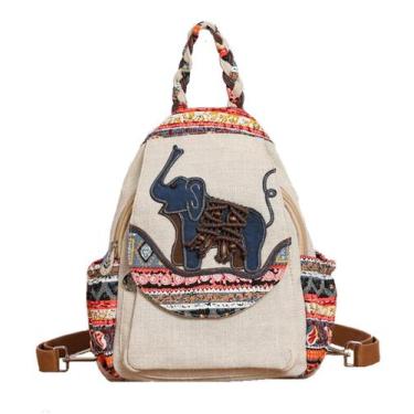 Imagem de Mochila feminina YIMOYICAI, casual, boho, tecido de lona, 15L