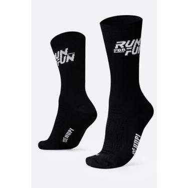 Imagem de Meia HUPI Run For Fun Preto, Preto