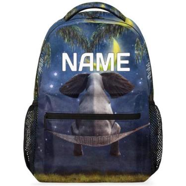 Imagem de Mochila OMFUNS Elephant Animal personalizada para crianças Ocean Beach