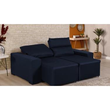 Imagem de Kit Capa de Sofá Retrátil 2 Lugares Lira com 2 Almofadas Estampadas Ma