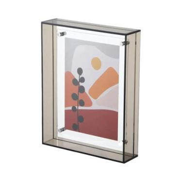 Imagem de Porta-Retrato Retangular De Acrílico Transparente Com Caixa Oca De Doi