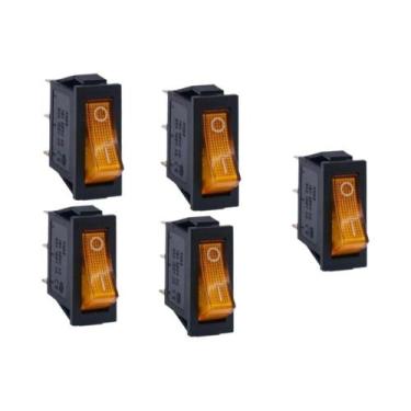 Imagem de Interruptor Gangorra Iluminado 3 Pinos 2 Posições Para Barcos 125V 250