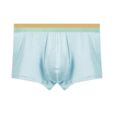 Imagem de Cuecas Boxer Masculinas De Algodão Fino Para O Verão, Antibacterianas,