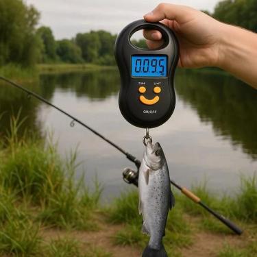 Imagem de Balança Mala Bagagem Digital Mão Peixaria Precisão Viagem Bolsa Peixe 