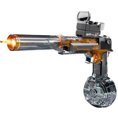 Imagem de Pistola De Água Enjoying Fun Com Mira E Silenciador Led, Preto