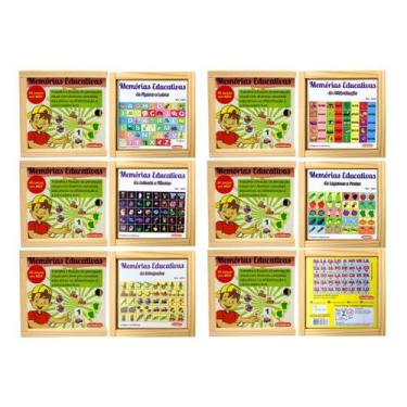 Imagem de Kit 6 Jogos da Memória Alfabetização e Linguagem Jogo Infantil Pedagóg