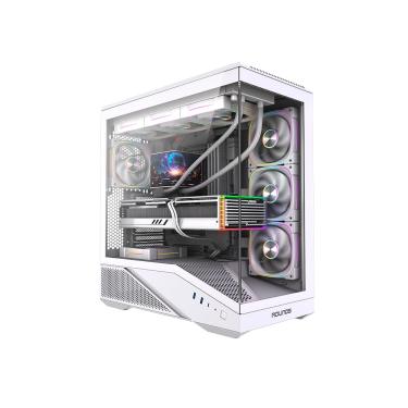 Imagem de Gabinete Gamer Round5 Icebox Mid Tower ATX Com Fans Branco