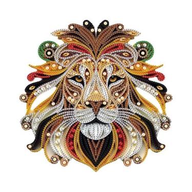 Imagem de Kit De Pintura Diamante Leão Para Iniciantes, Formato Especial, Mosaic