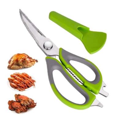 Imagem de Tesoura culinaria profissional 6 em 1 em aco inox desmontavel - Yeet