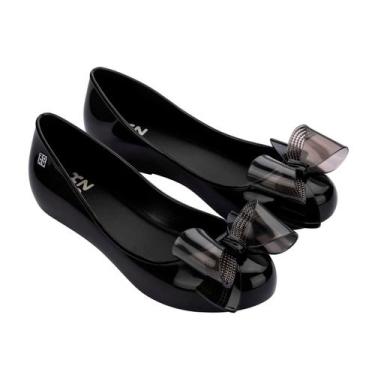 Imagem de Sapatilha Feminina Zaxy New Pop Icon Com Laço Confortável -, Preto, Tr