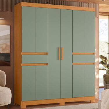 Imagem de Guarda-Roupa Casal Palumóveis Olímpia 10 Portas 2 Gavetas MDP