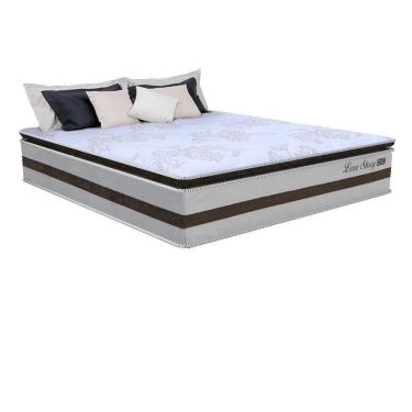 Imagem de Colchão Molas Ensacadas Love Story King 1,93m Pillow Top D26 193x203x30cm Branco Marrom...