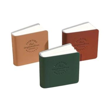 Imagem de Mini Caderno De Desenho 50x50mm 3 Peças 200g 48 Folhas Papel Grosso Pa