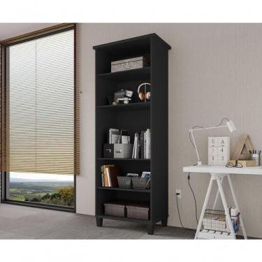 Imagem de Armário Organizador Multiuso Com Prateleiras Library Preto - Luapa - L